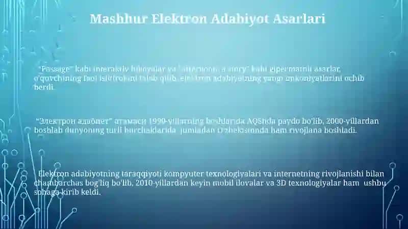 Elektron Adabiyotlar 3