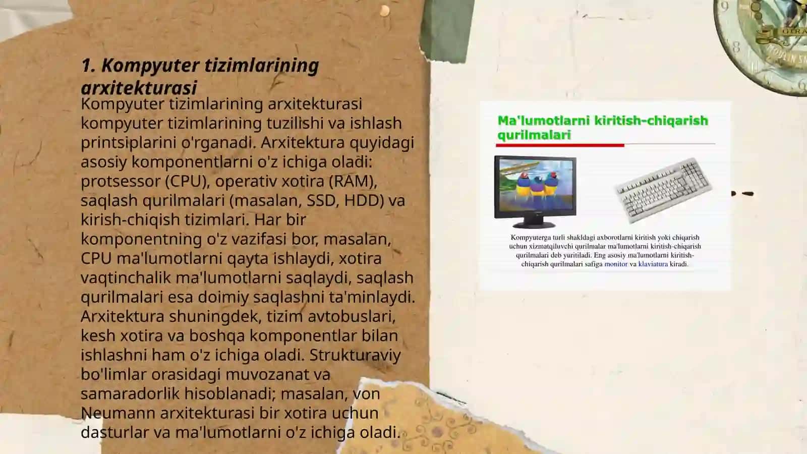 Kompyuter tizimlarining arxitekturasi 3