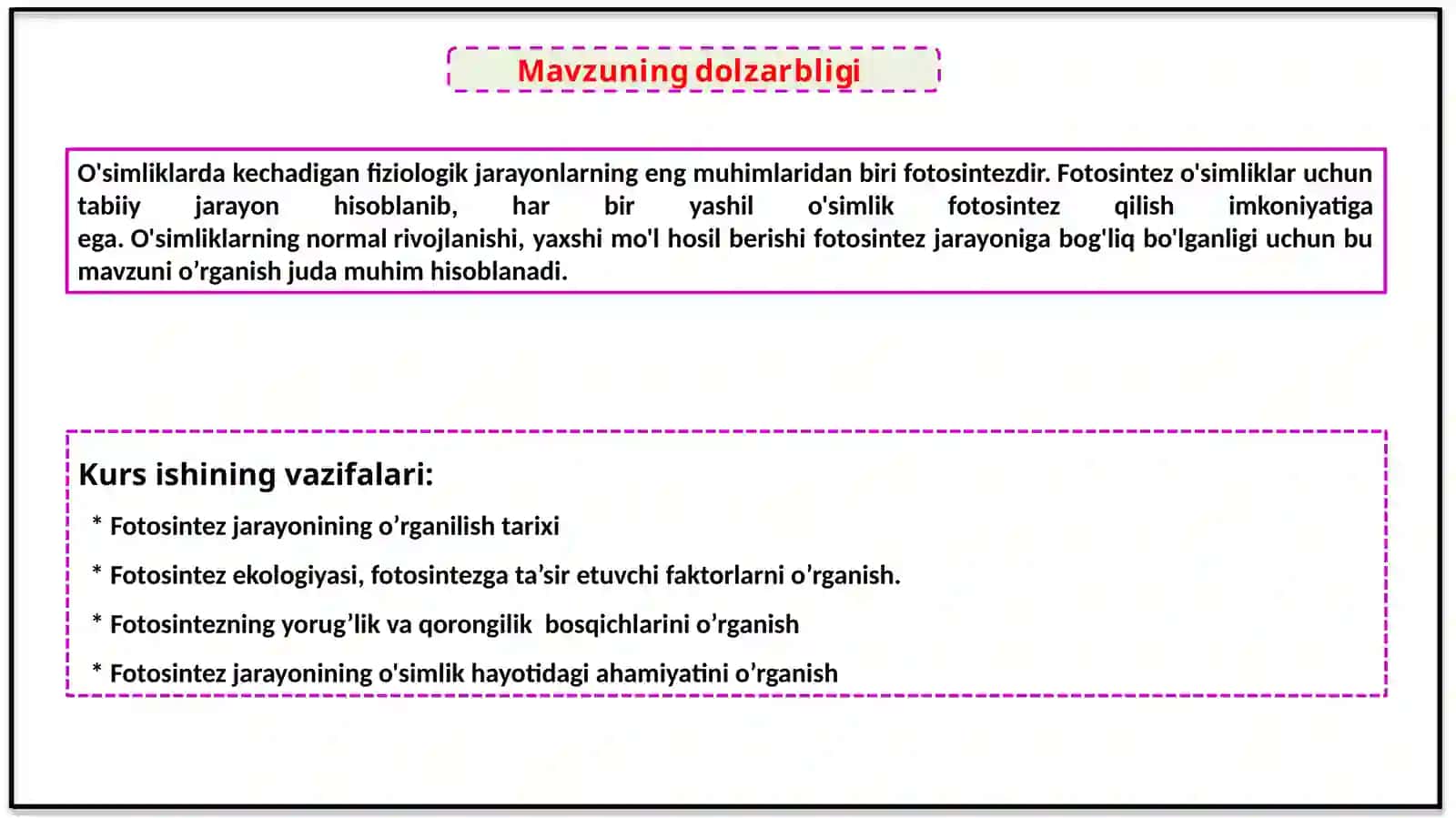 FOTOSINTEZNING TABIATDA TUTGAN O’RNI 3