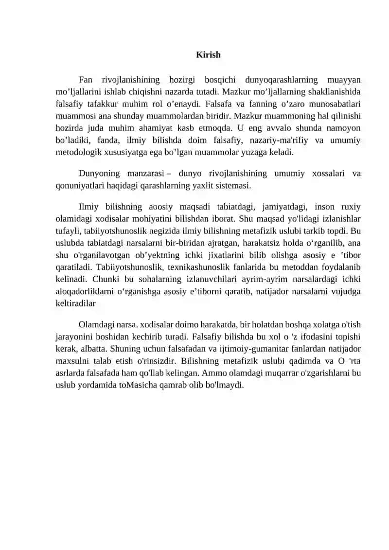 Dunyoning hozirgi zamon ilmiy manzarasining tahlilida falsafiy tafakkur 3