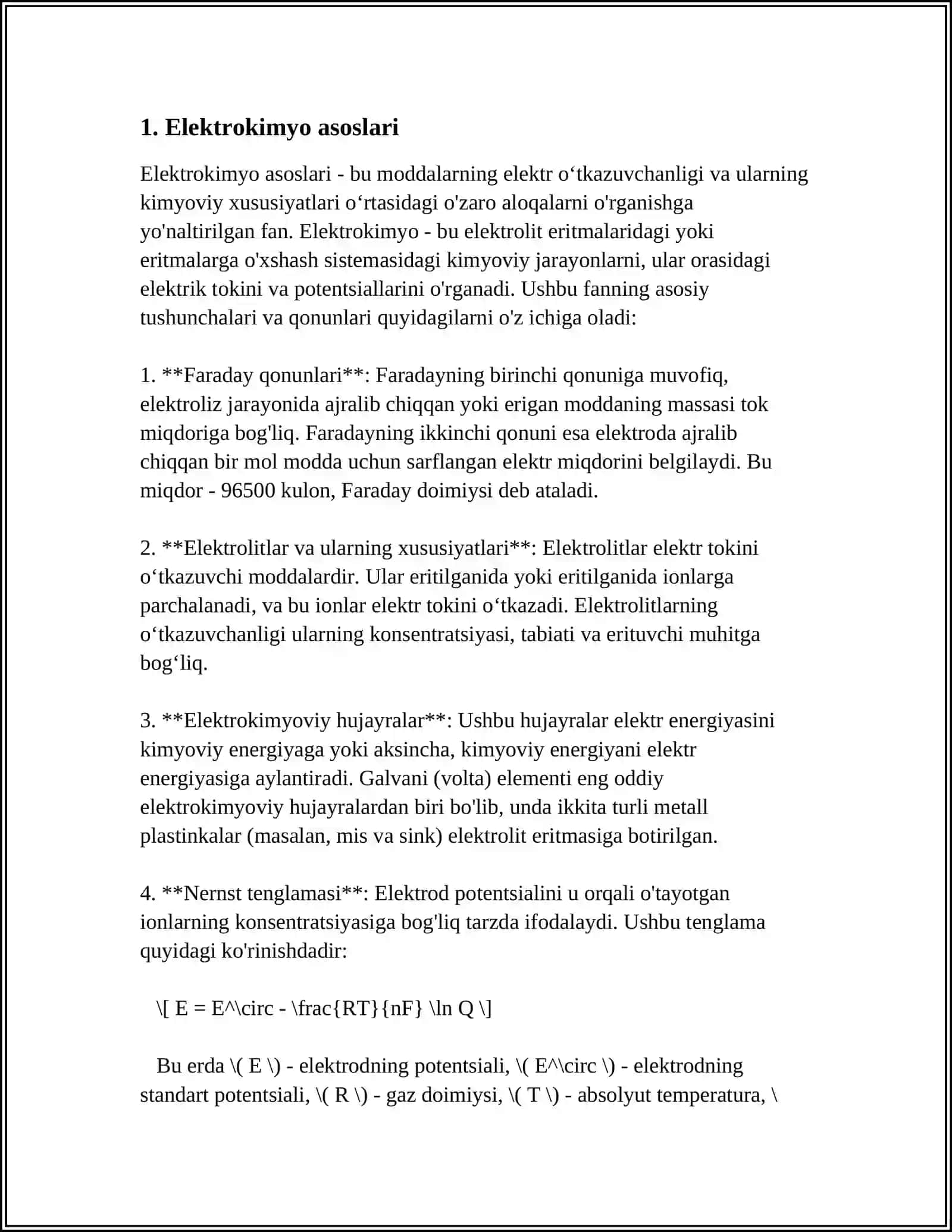 ELEKTROKIMYO.BERSELIUSNING DUALISTIK NAZARIYASI 3