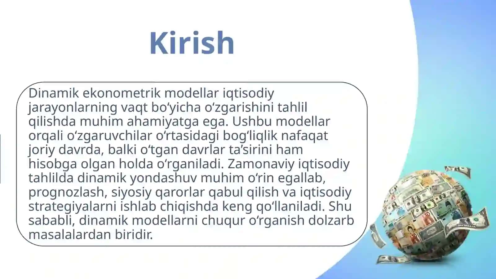 Dinamik ekonometrik modillar 3