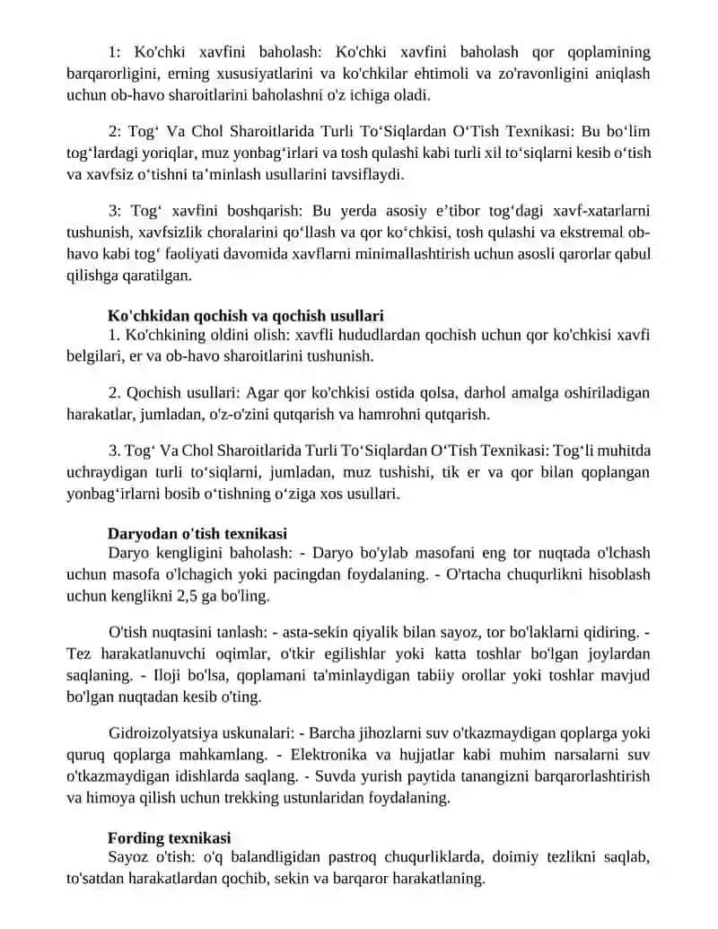 Tog‘ Va Chol Sharoitlarida Turli To’Siqlardan O’Tish Texnikasi 3