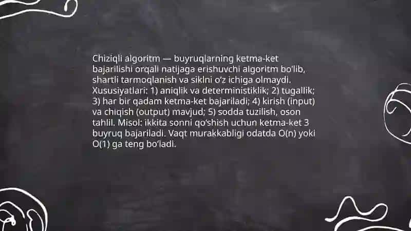 Chiziqli algoretimlar 3