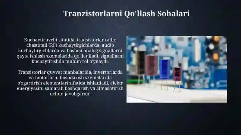 Tranzistorlar.Tranzistorlarning parametrlari va ularning xarakteristikasi 3