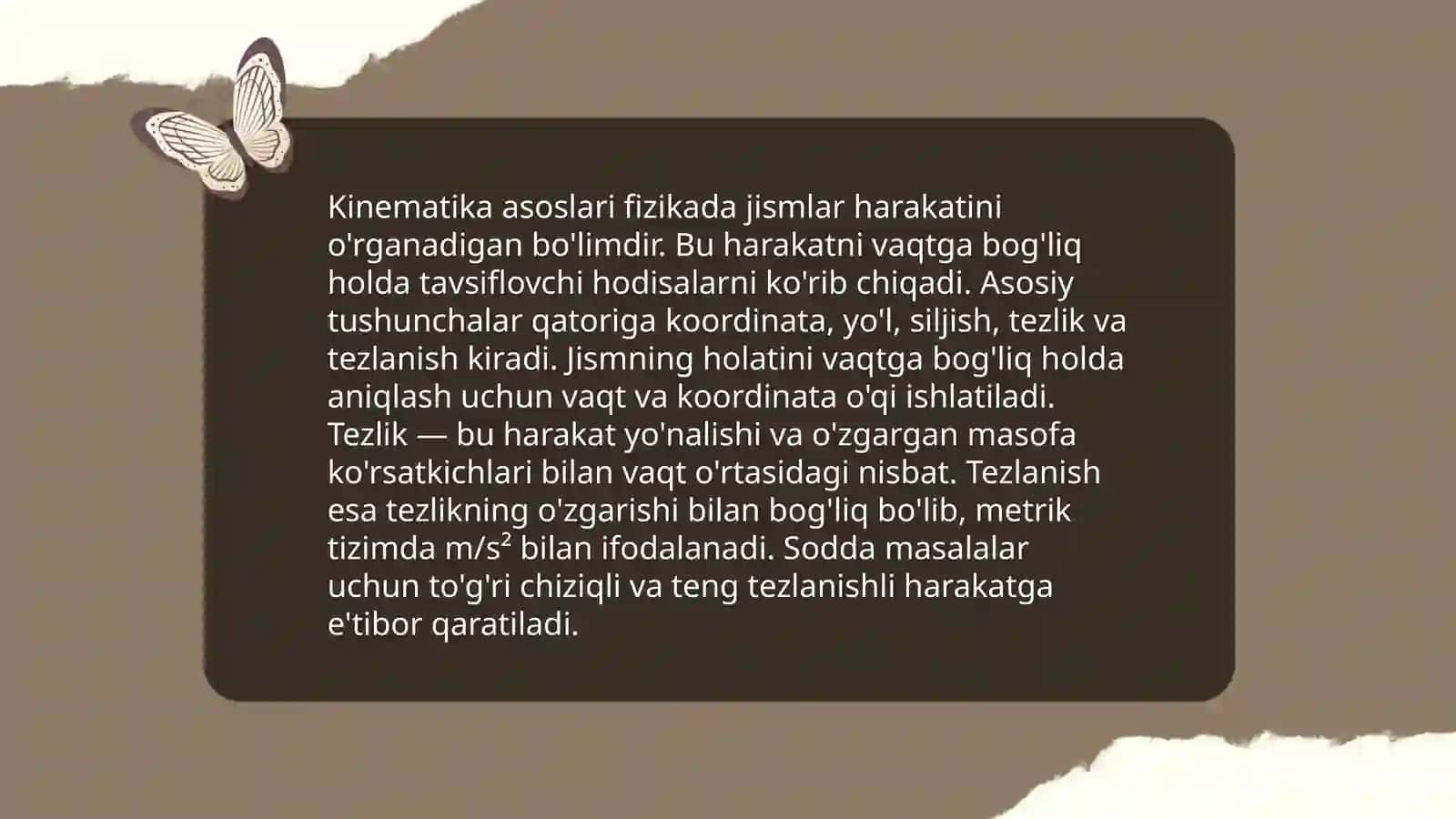 Dinamikaning asosiy tushunchalari 3