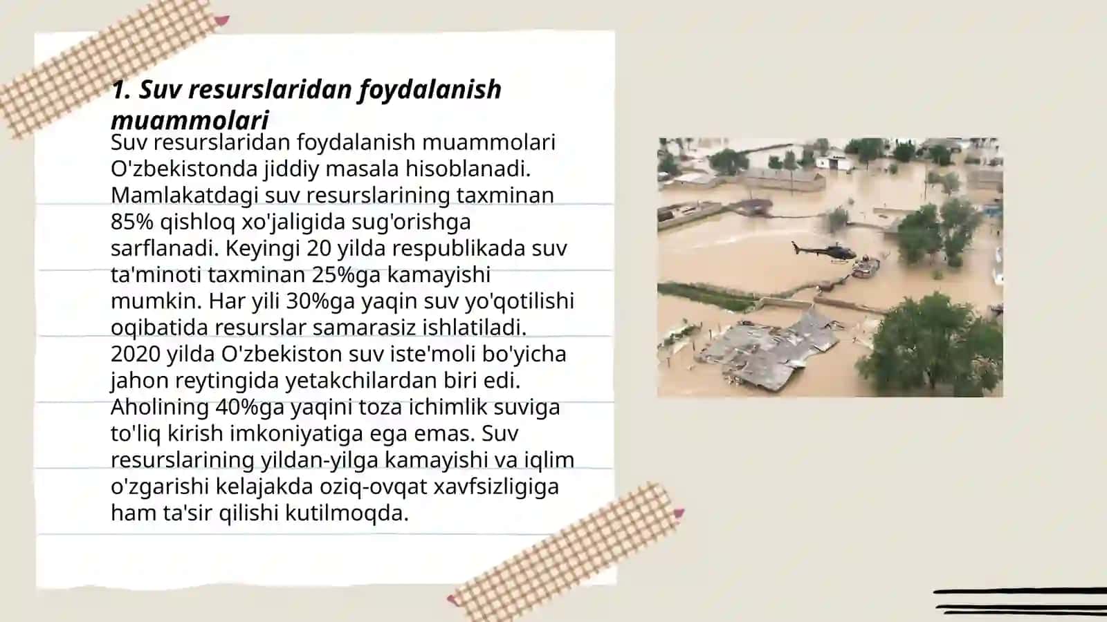 Tabiiy resurslardan foydalanish muammolari 3