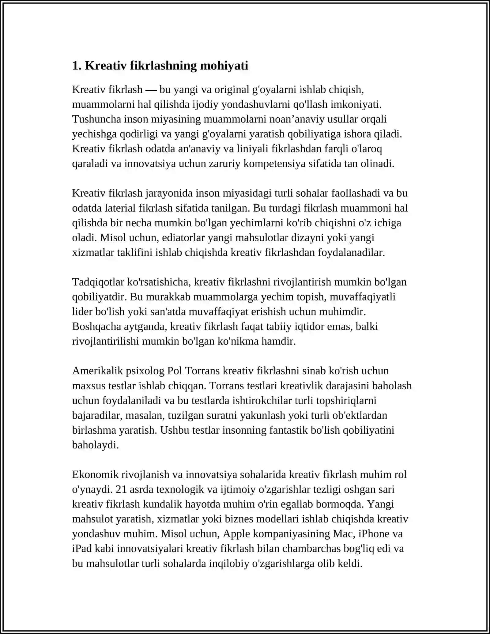 KREATIV FIKIRLASH 3