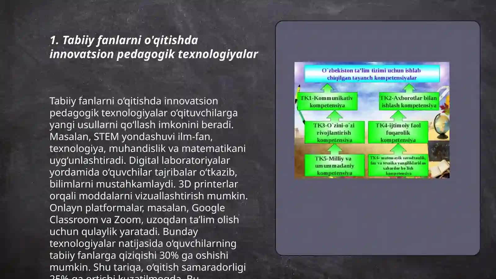 Tabiiy fanlarni o'qitishning ta'lim tarbiyaviy vositalari 3
