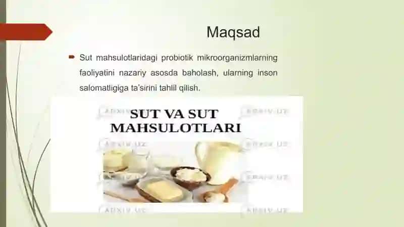 Sut mahsulotlarida probiotik mikroorganizmlar faolligini aniqlash 3