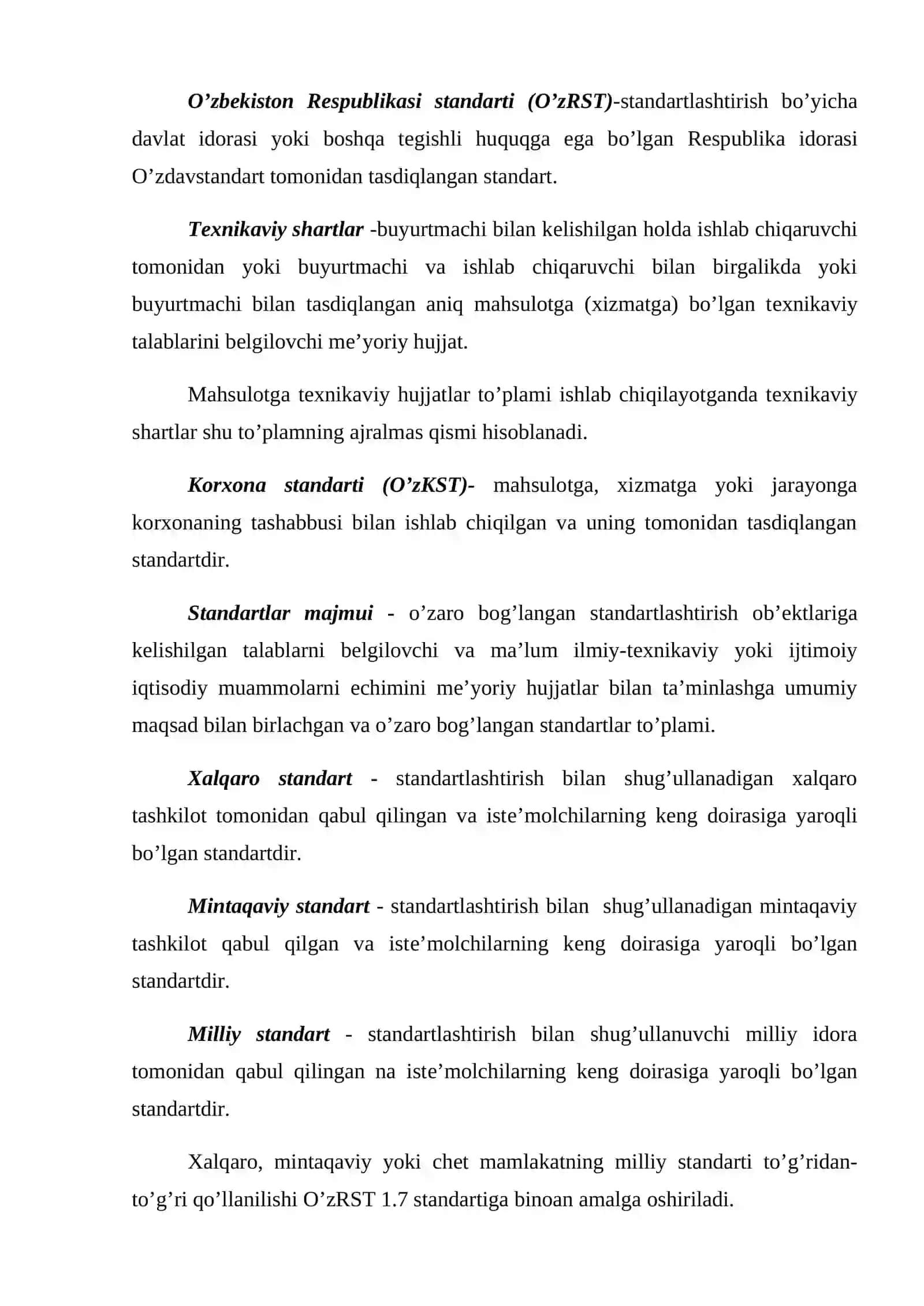 O’zbеkiston rеspublikasining standartlashtirish davlat tizimi 3