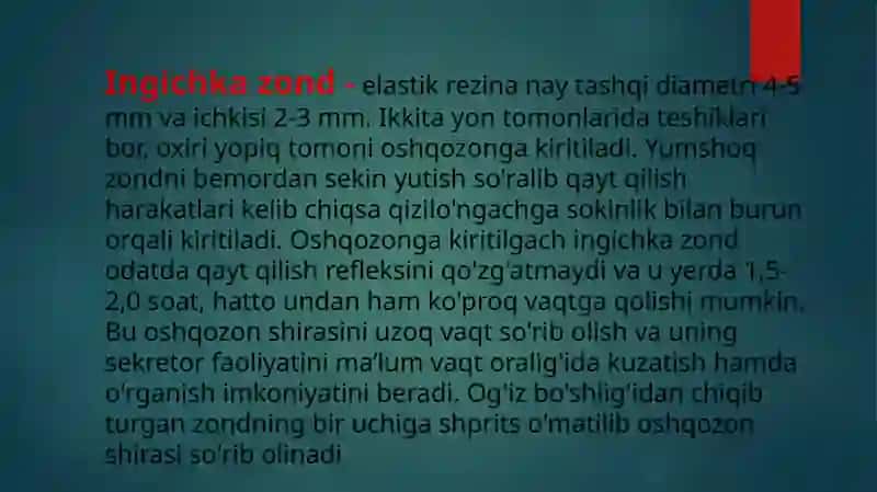 Oshqozon shirasini tekshirish 3