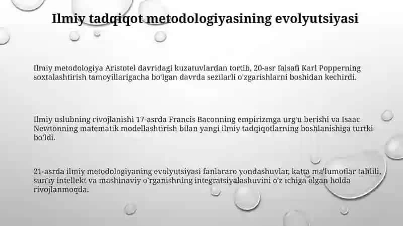 Ilmiy tadqiqotning zamonaviy metodlari 3