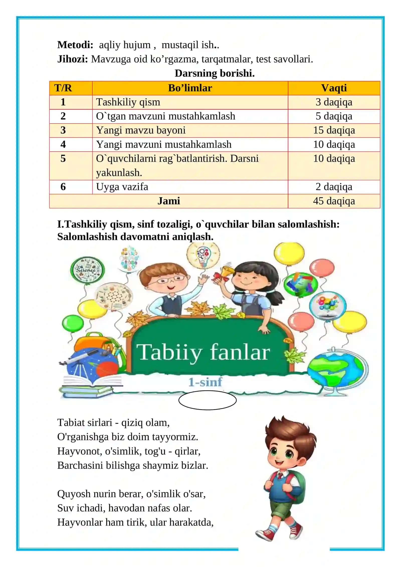 1-sinf. Tabiiy fan.Tabiat qishga qanday tayyorlanadi. 3
