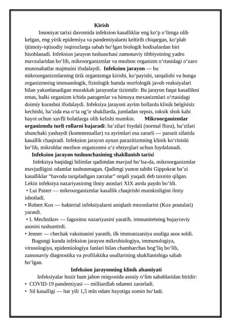 Umumiy infeksion jarayon haqida tushuncha 3