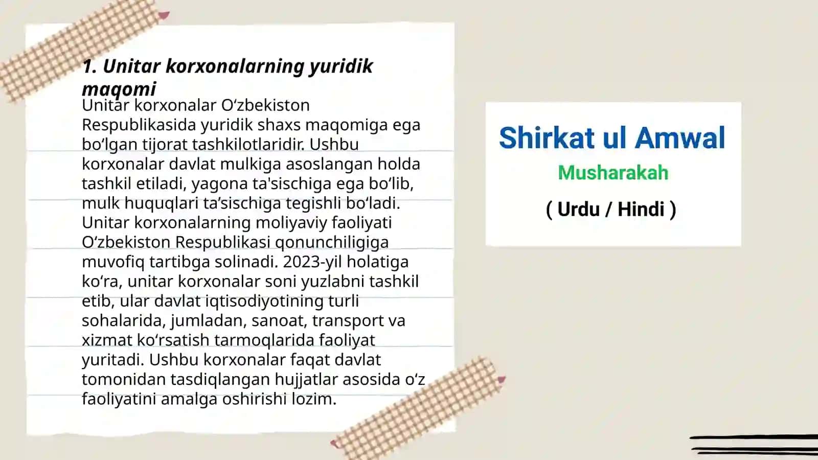 Tadbirkorlik huquqi subyekti sifatida korxonalarning ayrim turlari 3