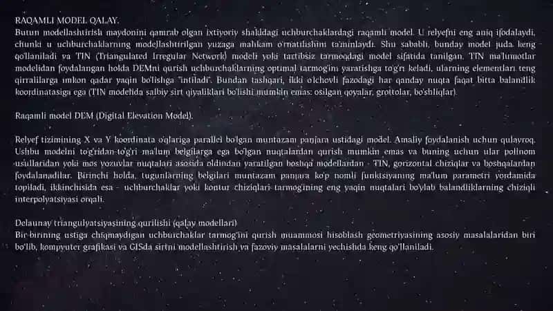 RAQAMLI TRIANGULIATSIYA 3