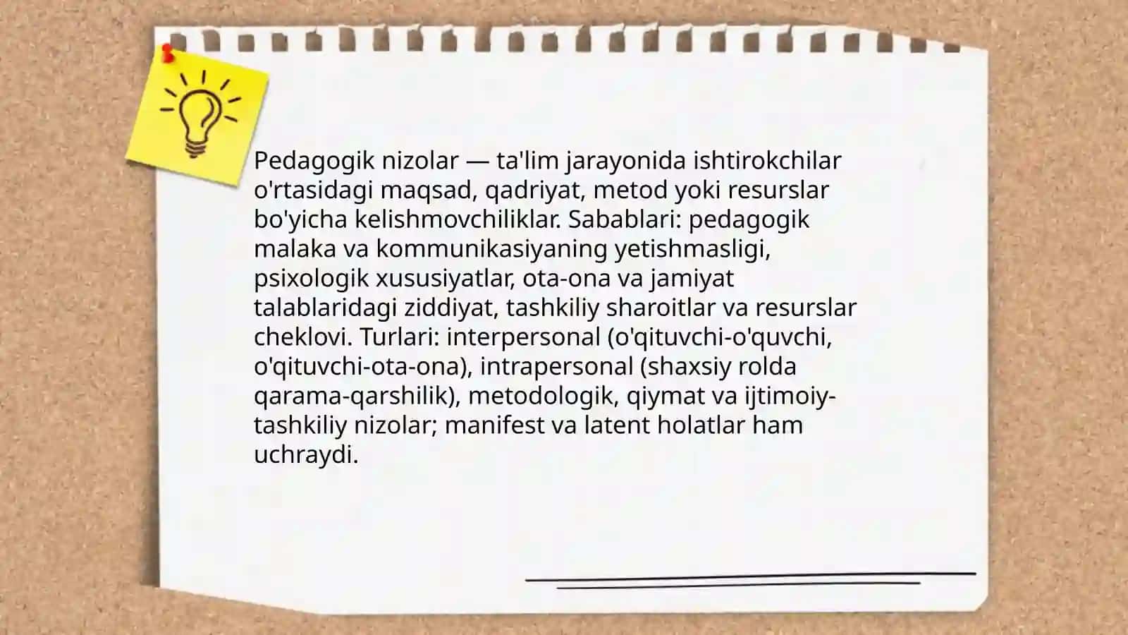 Pedagogik nizolar va ularni bartaraf etish texnalogiyasi 3