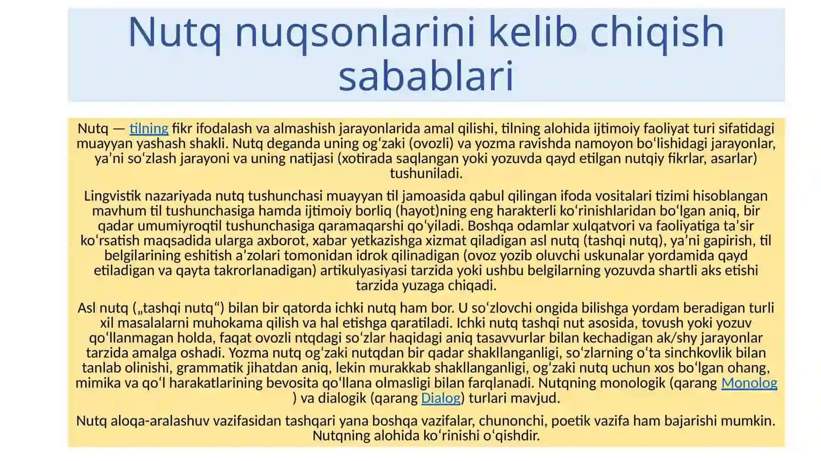 Nutq nuqsonlarining kelib chiqish sabablari 3