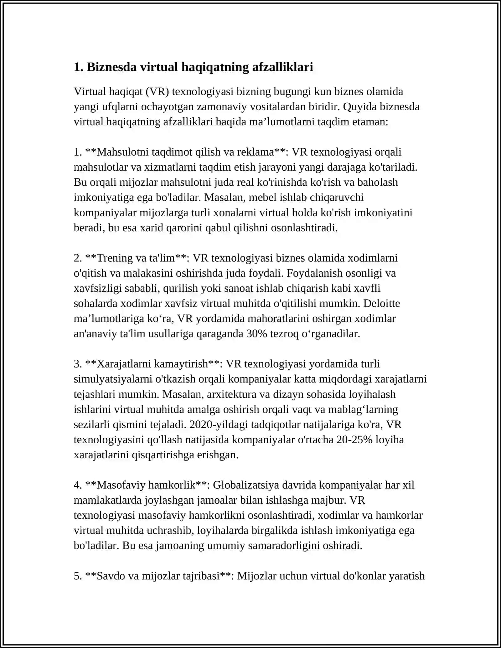 BIZNESDAGI VIRTUAL VA KENGAYTIRILGAN HAQIQAT 3