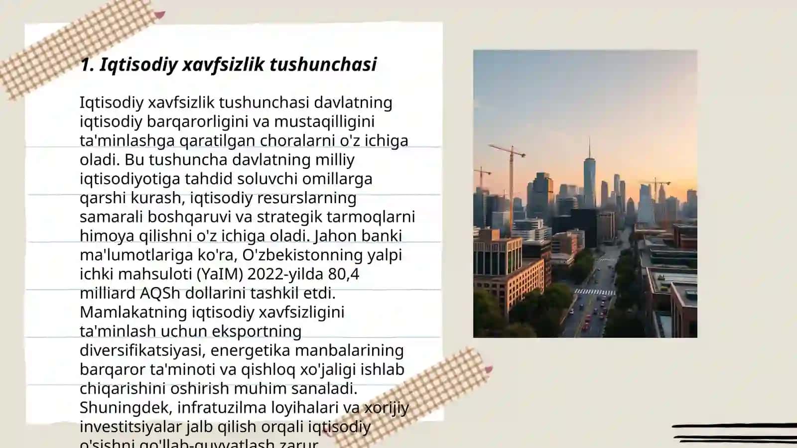 Iqtisodiy xavfsizlik shakllari va asosiy ko’rsatkichlari 3