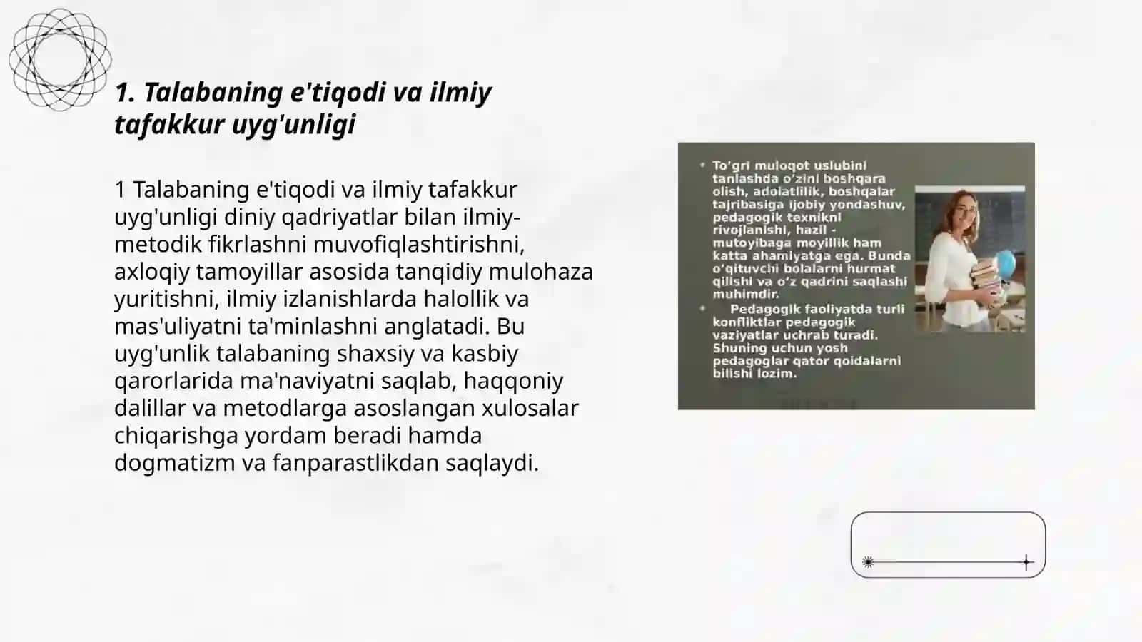 Talabaning e'tiqodi, dunyoqarashi, o’zini o’zi nazorat qilishi 3