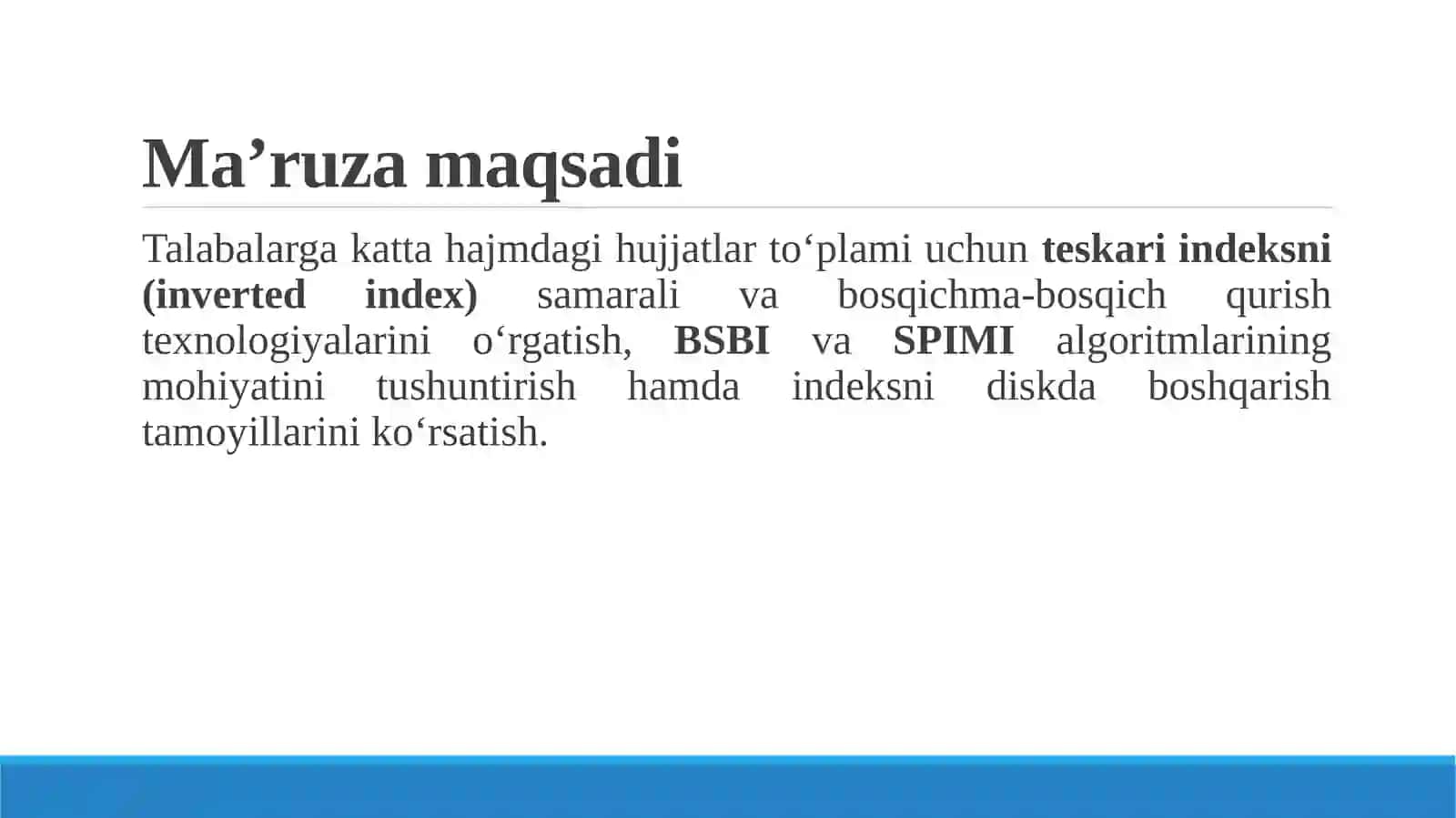 Axborot izlash tizimlarida indekslash usullari 3