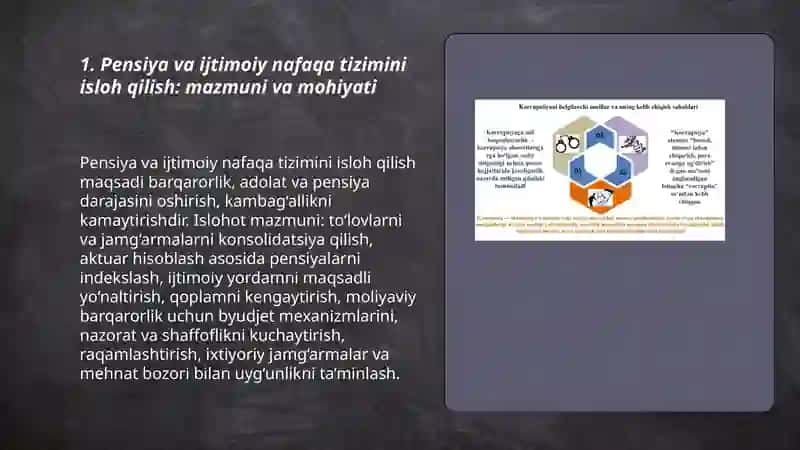 O‘zbekistonda ijtimoiy sohada amalga oshirilayotgan o‘zgarishlar mazmun va mohiyati - Azamov Doston 3