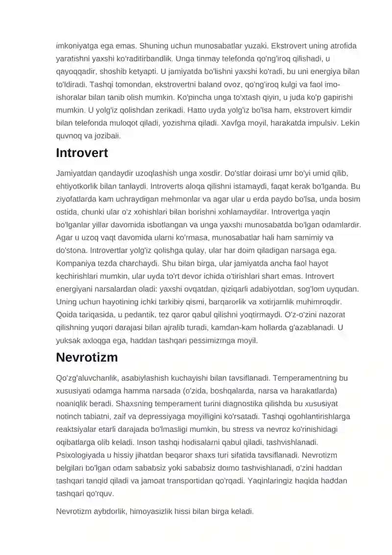 Temperament va asab tizimi xususiyatlari diagnostikasi 3