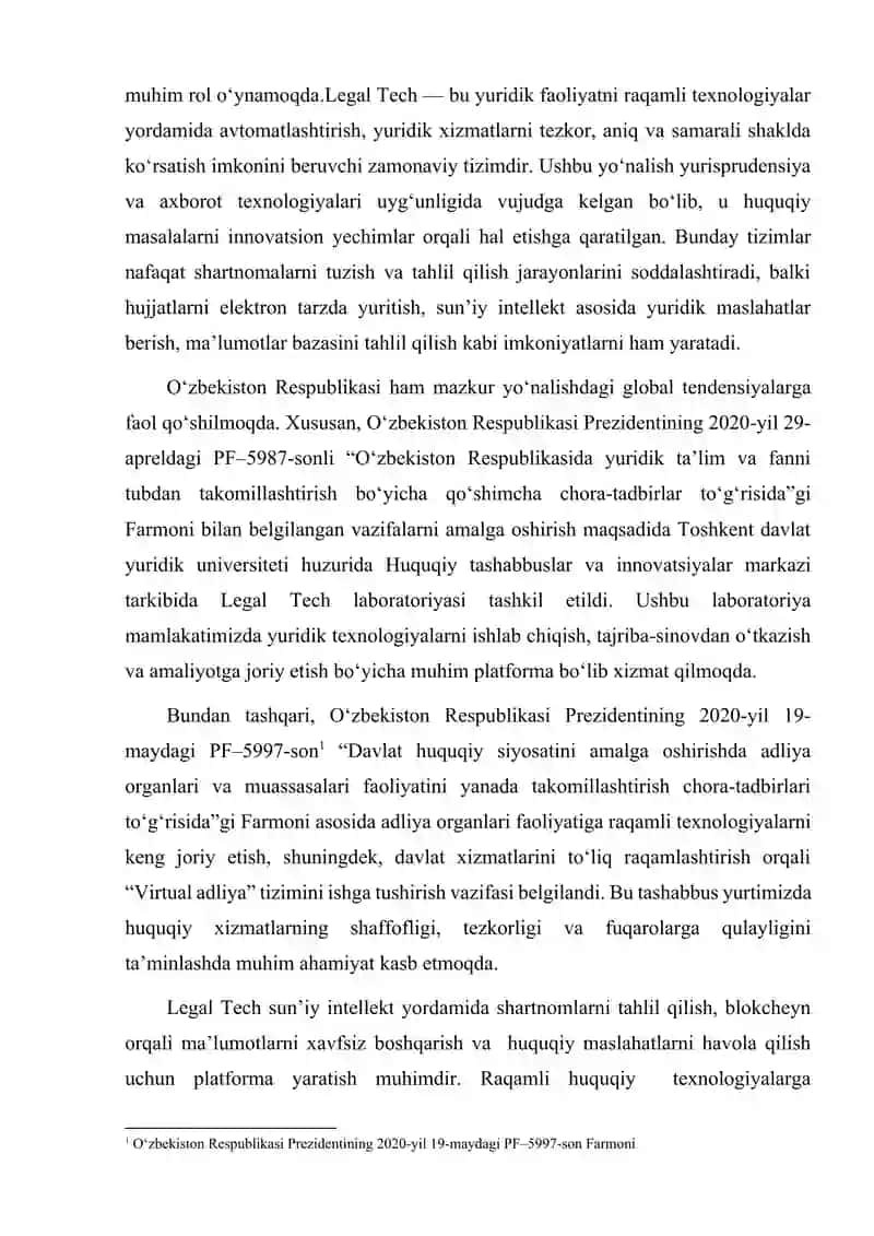 LEGAL TECH ORQALI SHARTNOMA TUZISH JARAYONINING TRANSFORMATSIYASI 3