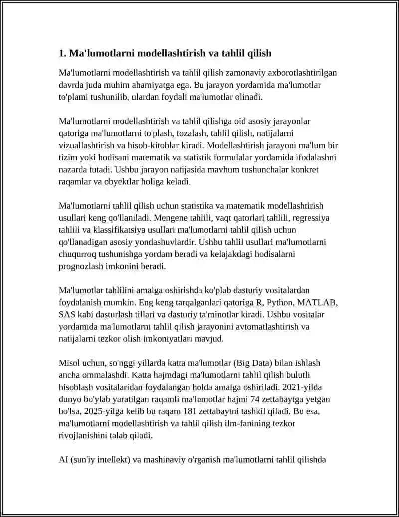 ILMIY-TEKSHIRISH TIZIMLARINI MODELLASHTIRISH VA AVTOMATLASHTIRISH 3