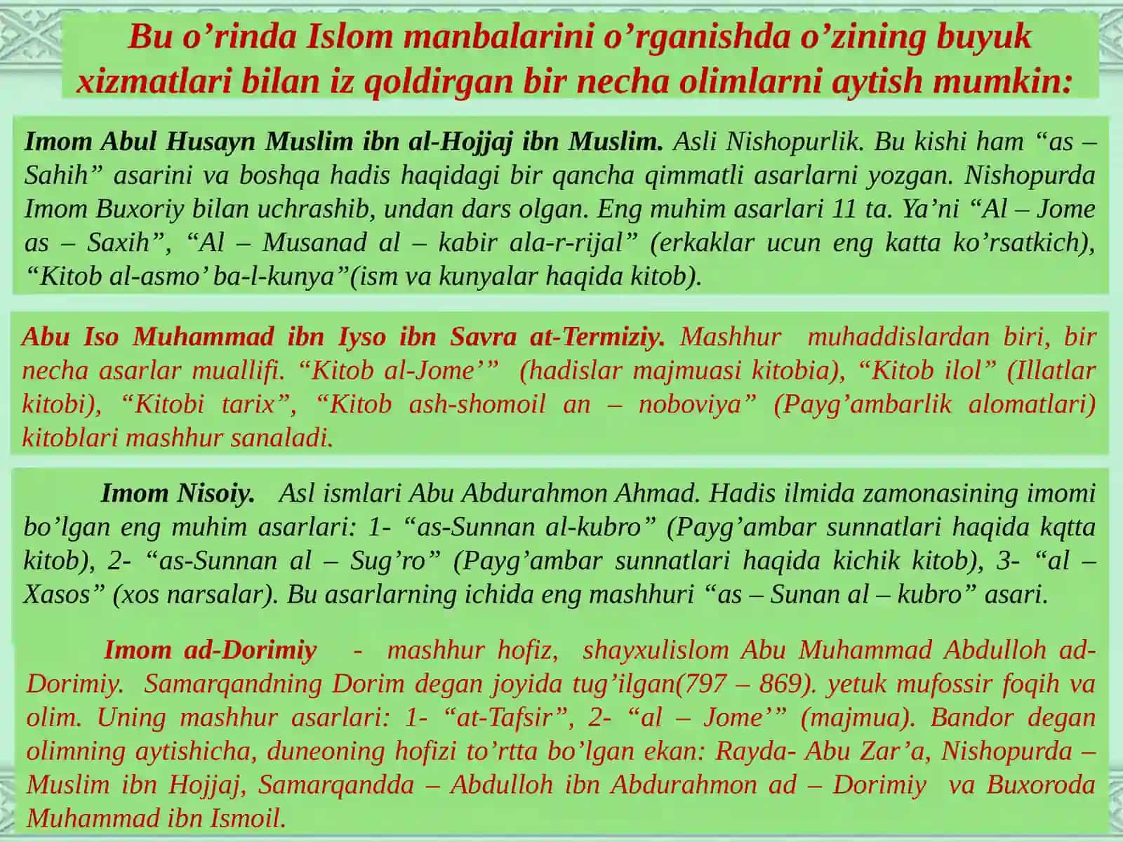 Markaziy Osiyo mutaffakkirlarining ma’naviy merosi 3