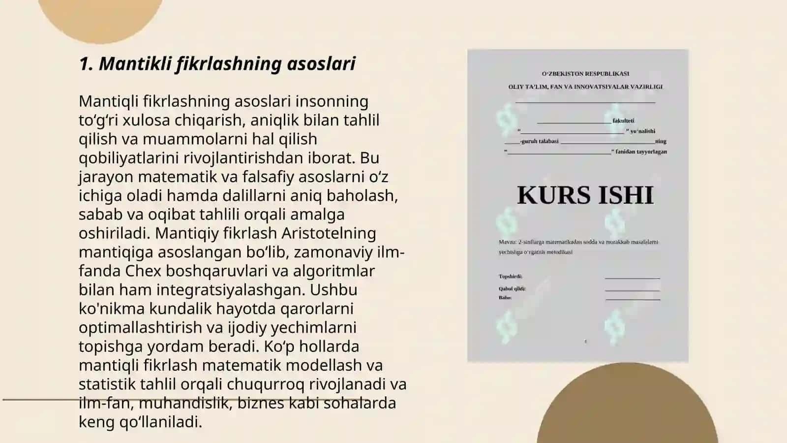 Boshlang'ich sinfda masalalarni yechishga o'rgatishda mantiqiy fikrlashni rivojlantirish 3