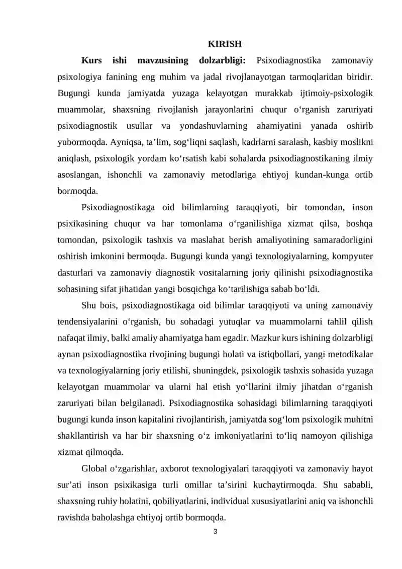 Psixodiagnostikaga oid bilimlar taraqqiyoti 3