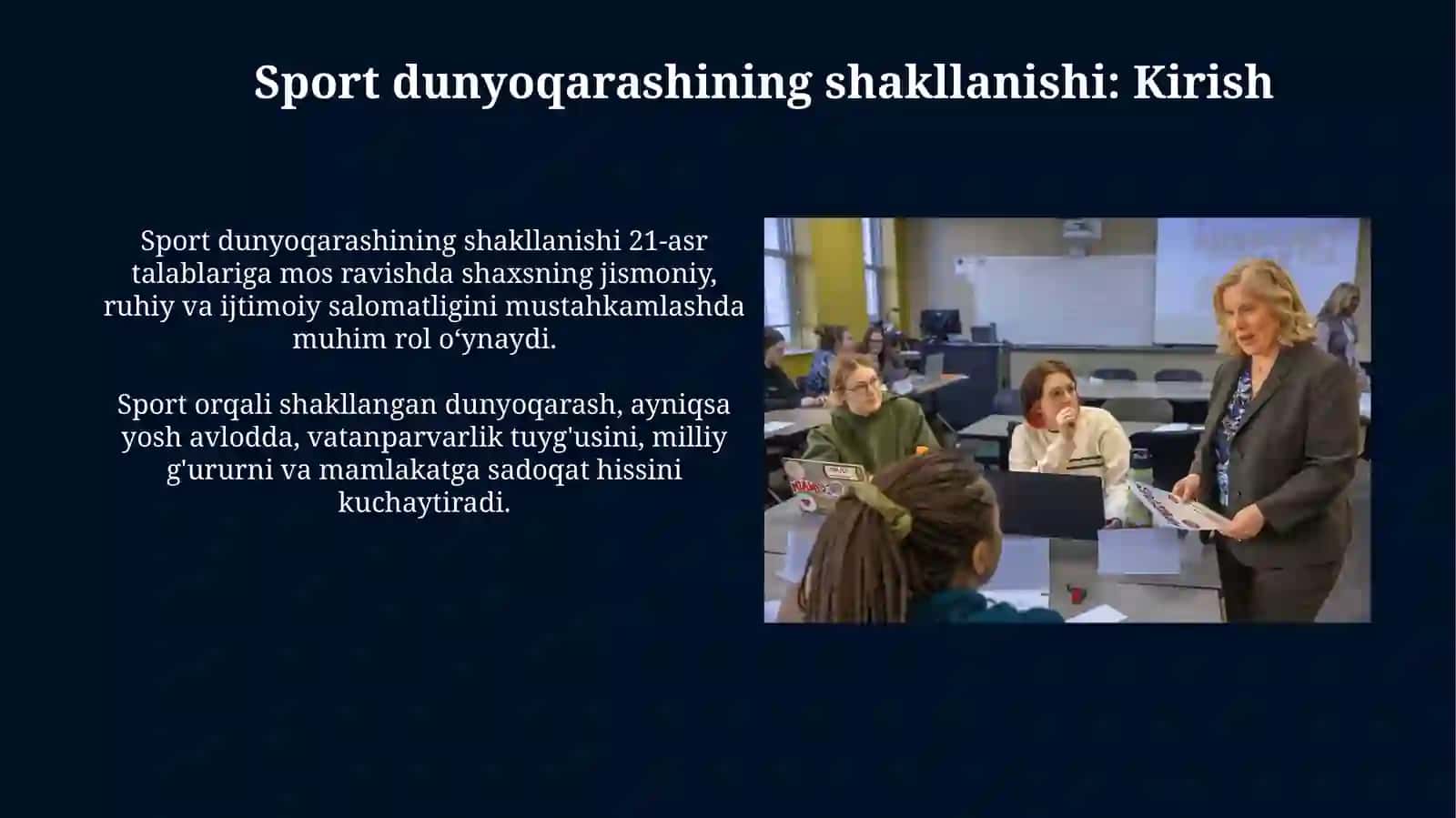 Sport dunyoqarashining shakllanishi 3