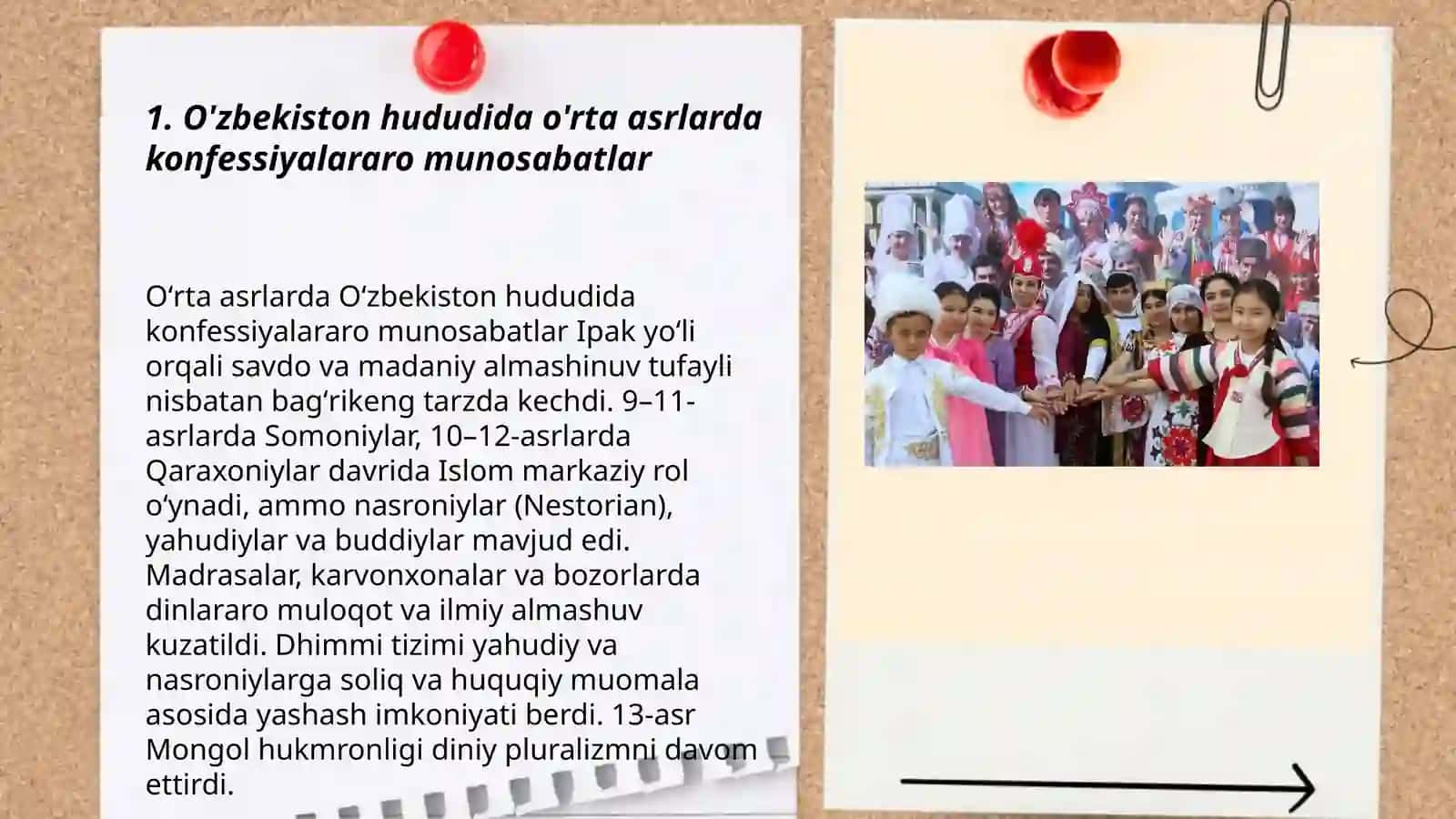 O'zbekiston konfessiyalararo diniy baĝrikenglikning tarixiy tajribasi 3
