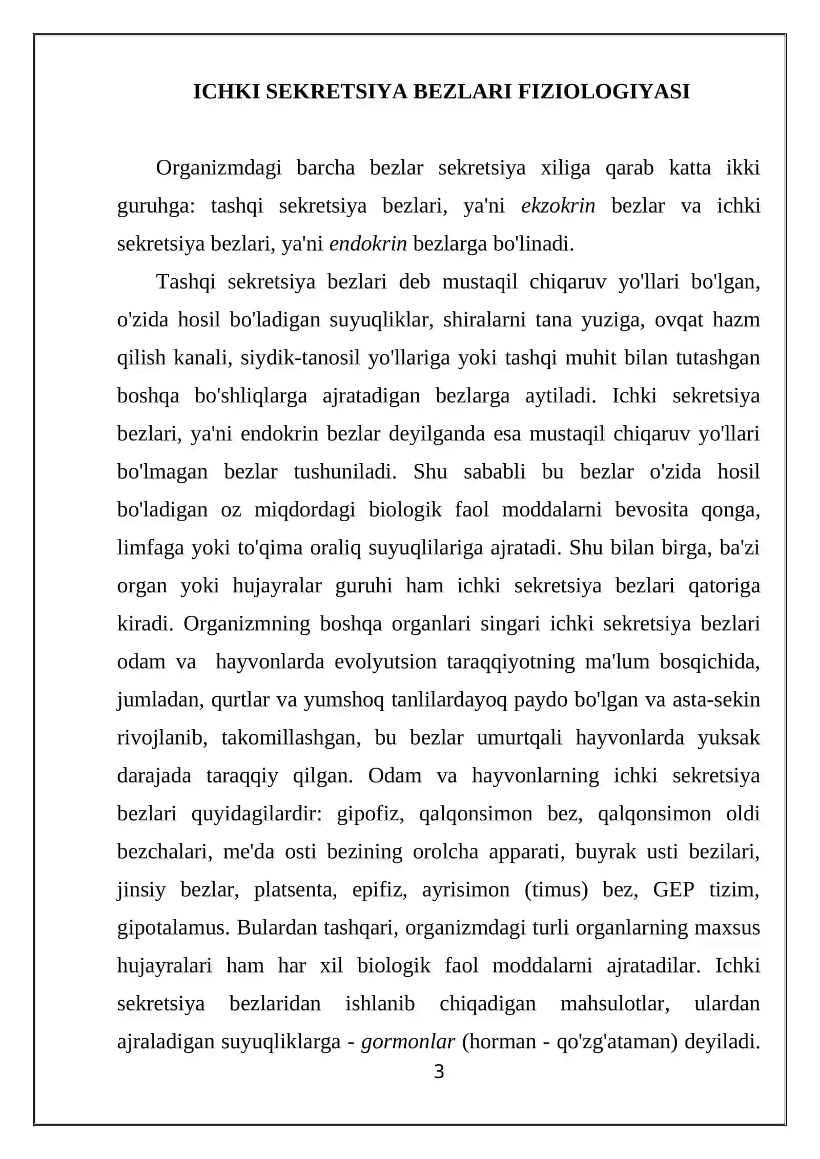 ICHKI SEKRETSIYA BEZLARI FIZIOLOGIYASI 3