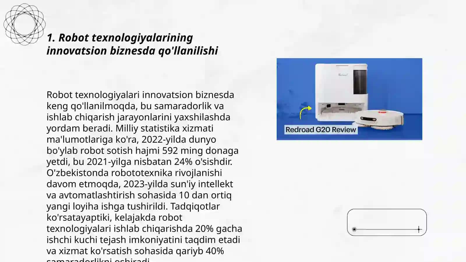 Innovatsion biznesda robot texnologiyalaridan samarali foydalanish 3