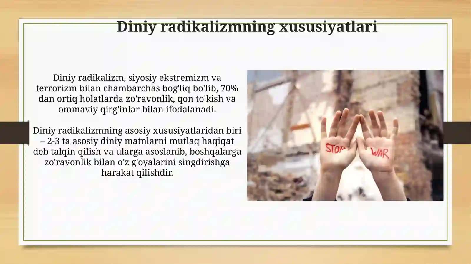 Diniy fashizm ekstralizim fundamentalizim radikalizim va terorizimding turlari 3