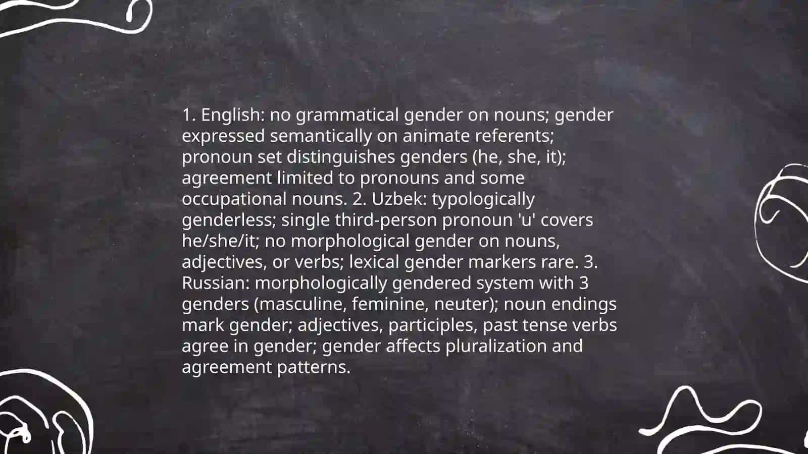Gender Typology in Languages 3