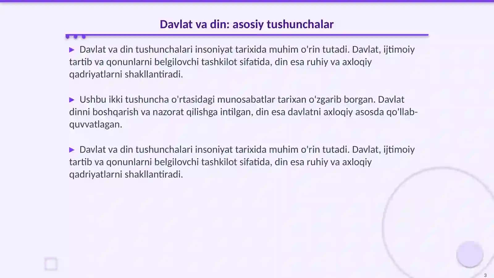 Davlat va din munosabatlarining tarixiy evolutsiyasi 3