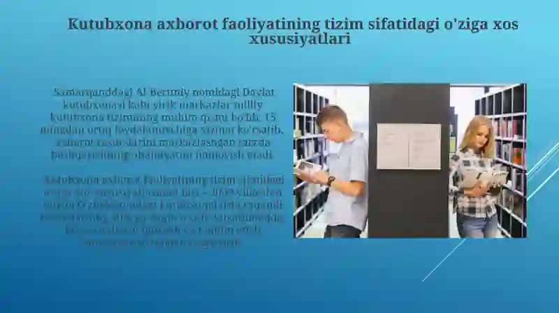 Kutubxona Axborot Faolligi Sistemasi Rivojlanishining O'ziga Xos Xususiyatlari 3