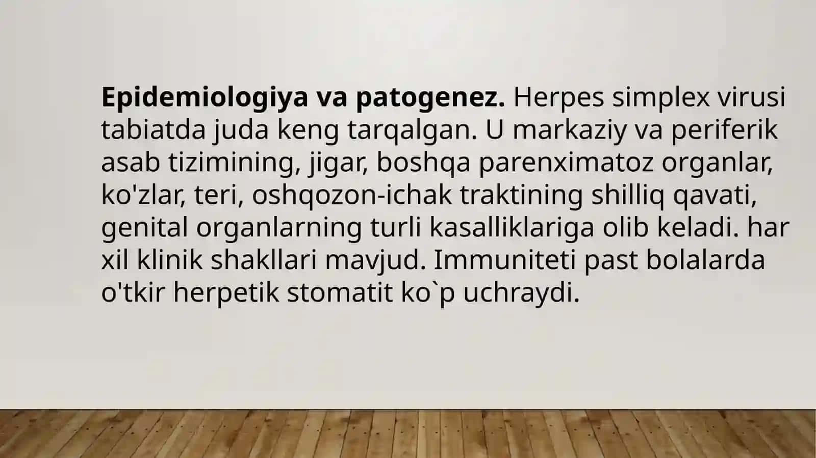 O'tkir gerpetik stomatit. Etiologiyasi va patogenezi 3