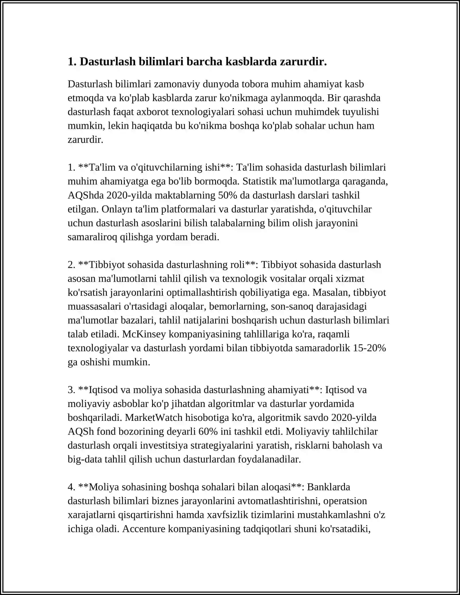 MUSTAQIL ISH Mavzu: AGREE DISAGREE ESSAY 3