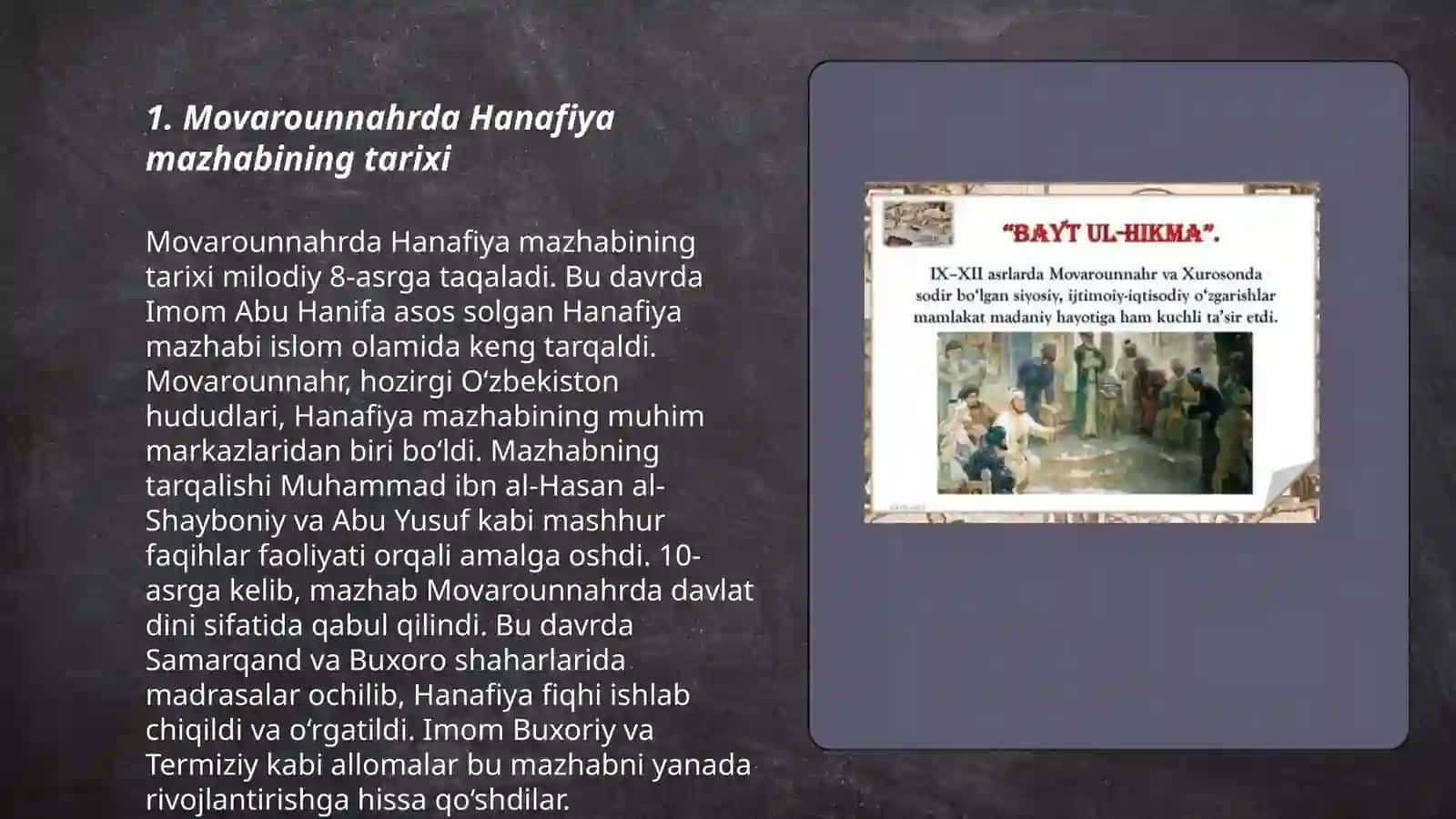 Movarounnahrda hanafiy mazhabi va Markaziy Osiyo faqihlari 3