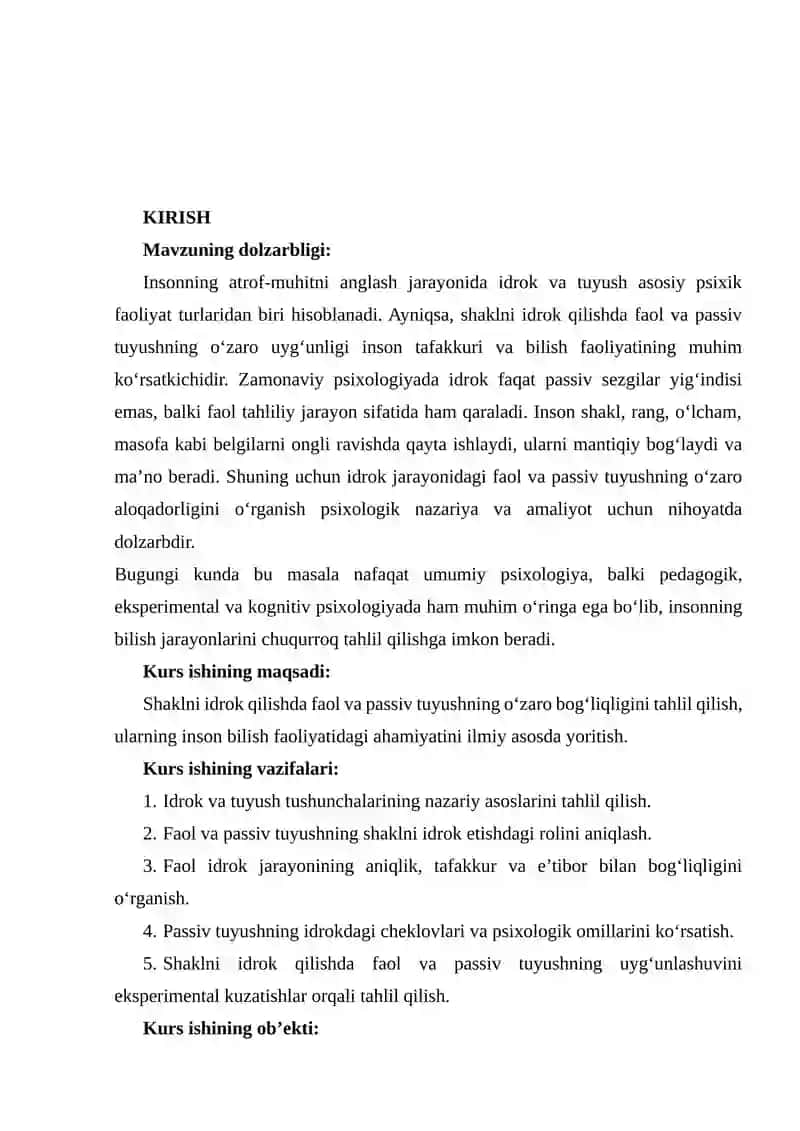 SIRTQI TA’LIM PEDAGOGIKA VA PSIXOLOGIYA YO‘NALISHI KURS ISHI 3