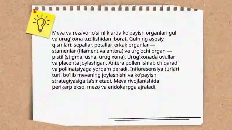 Meva va rezavor meva o'simliklarining ko'paytirishni bialagik xususiyatlari 3