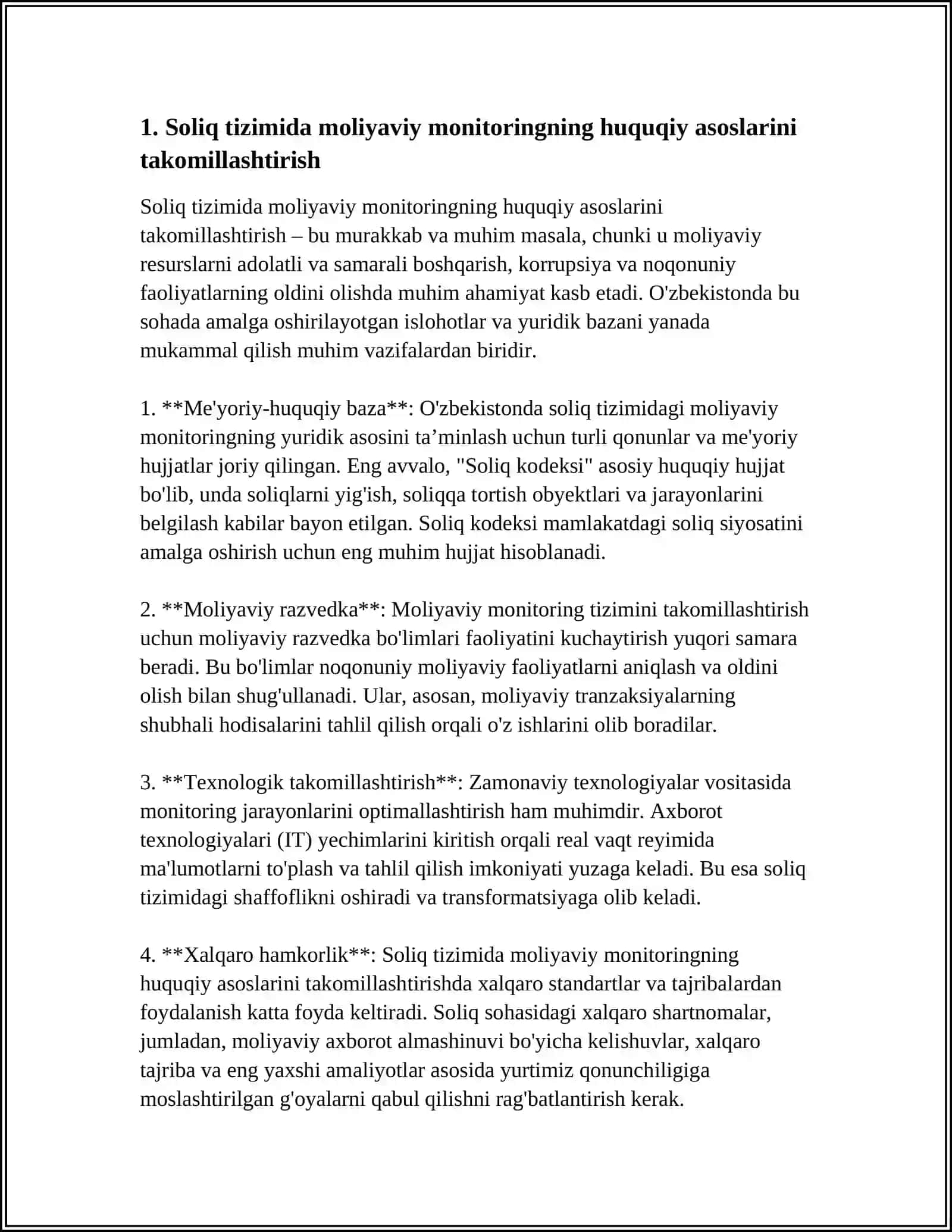 SOLIQ TIZIMI MOLIYAVIY MONITORING VA SOLIQ NAZORATINING SAMARADORLIGINI OSHIRISH USULLARI 3