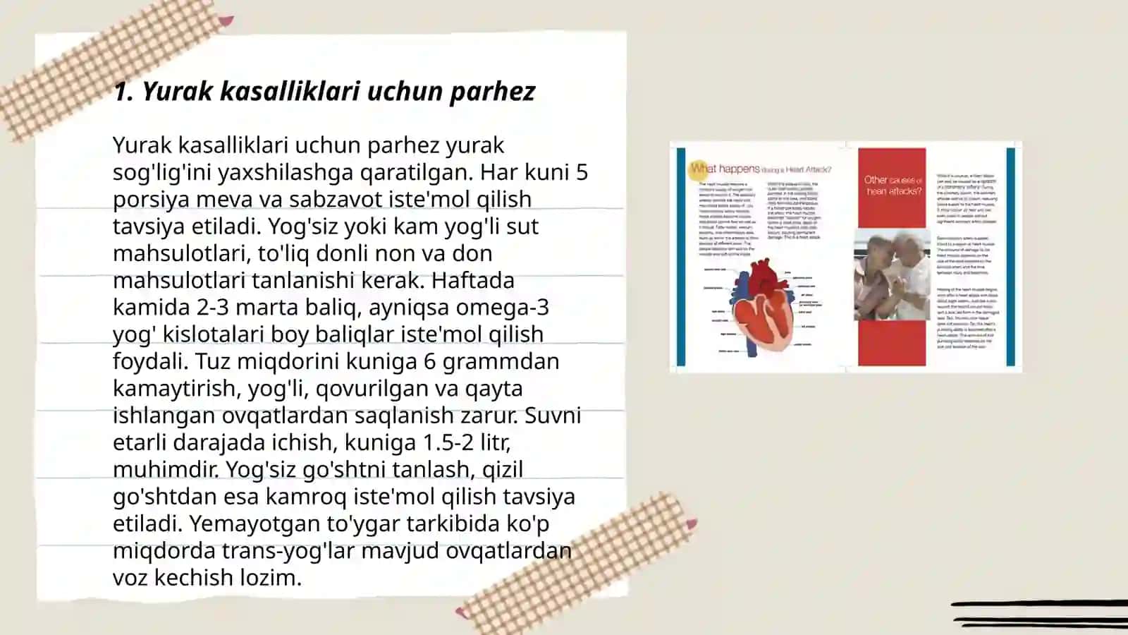 Yurak qon-tomir va siydik ajratish aʼzolari kasalliklarida taomnoma tuzish 3