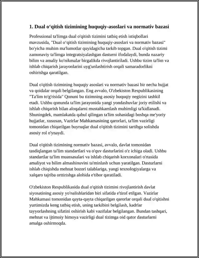 Dual o‘qitish tizimining huquqiy-asoslari va normativ bazasi 3